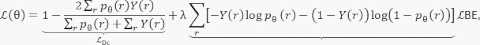 figure-protocol-10 Equation of entropy loss in statistical analysis; likelihood function with regularization term.