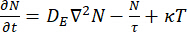 Dynamic equation; diffusion-reaction process; mathematical formula; transient behavior analysis.