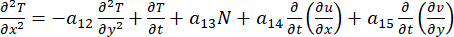 Partial differential equation, thermal diffusion, fluid dynamics, equation formula, research analysis.