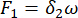 Static equilibrium equation F₁=δ₂ω, formula, relevant for physics and mechanics studies.