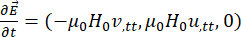 Electromagnetic field equation, ∂E/∂t formula, symbolic representation for physics concepts.