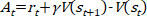 强化学习公式，At = rt + γV(st+1) - V(st)，数学概念。