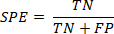 figure-protocol-5 Specificity formula: SPE = TN/(TN+FP), equation, statistical analysis, diagnostic performance.