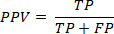 figure-protocol-6 Positive predictive value formula, PPV calculation, equation with true positives (TP) and false positives (FP).