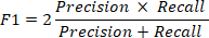 figure-protocol-7 F1 score formula F1=2(Precision×Recall)/(Precision+Recall), mathematical equation.