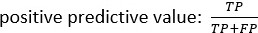 positive predictive value formula; TP/(TP+FP); statistical analysis; healthcare data assessment