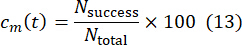 figure-results-5 统计分析中的百分比计算公式,方程 \(c_m(t)=\frac{N_{success}}{N_{total}}\times100\)。
