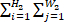 Σ 求和公式；数学示意图；索引范围为 i=1 到 H2 和 j=1 到 W2。