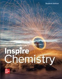 Inspire Chemistry textbook cover by McGraw Hill with sparks light painting