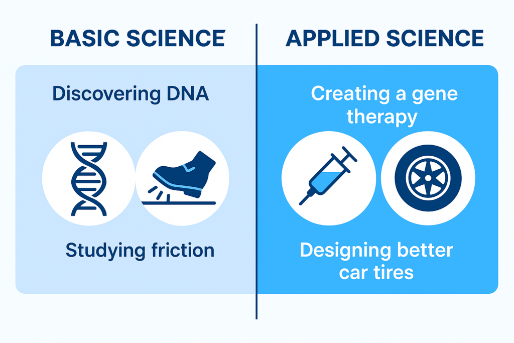 Activity based on classification of basic science and applied science